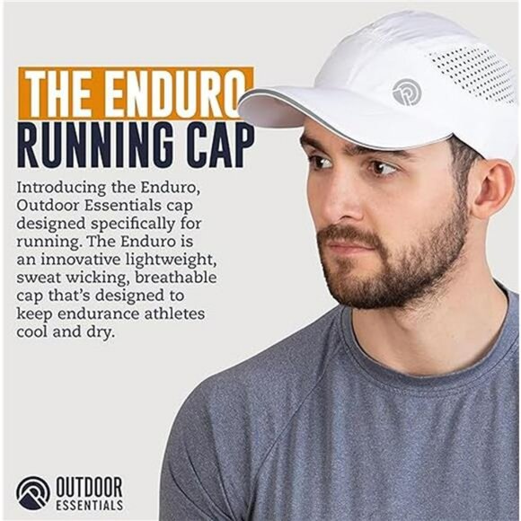 Breathable Quick Dry Running Hat Lightweight Workout Cap Tennis Golf Hat - Picture 2 of 8